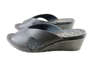 Malu Supercomfort Emerson Womens Comfort Wedge Slides Made In Brazil