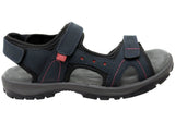 Cabello Comfort Trek Womens Leather Adjustable Strap Sandals