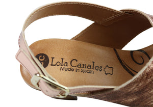 Lola Canales Rana Womens Comfortable Leather Sandals Made In Spain