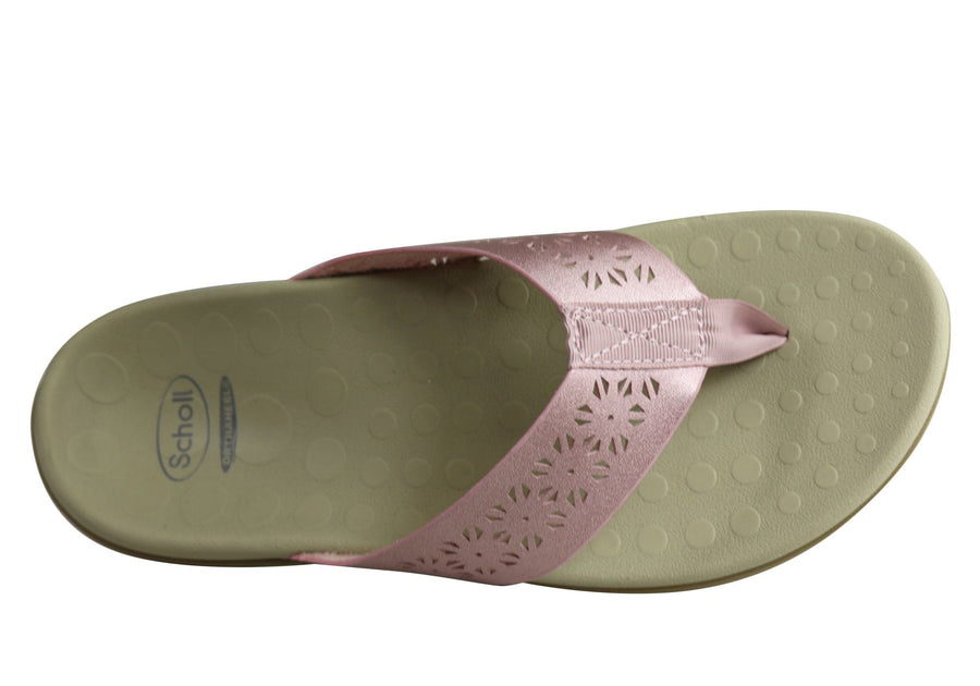 Scholl Orthaheel Spangle Womens Comfortable Supportive Thongs