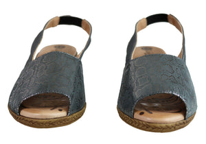 Lola Canales Glee Womens Comfort Leather Wedge Sandals Made In Spain