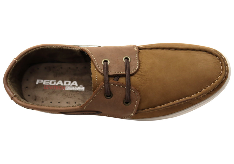 Pegada Wright Mens Comfortable Leather Casual Shoes Made In Brazil