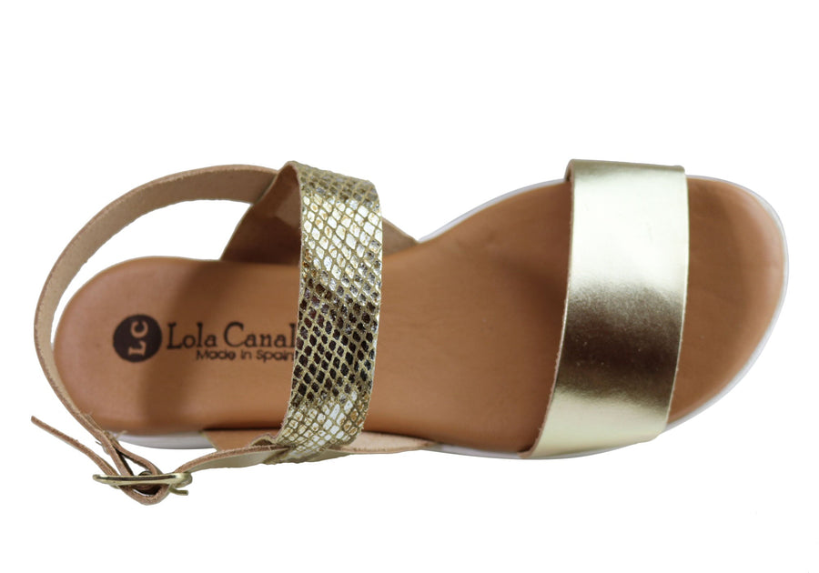 Lola Canales Gab Womens Comfortable Soft Leather Sandals Made In Spain