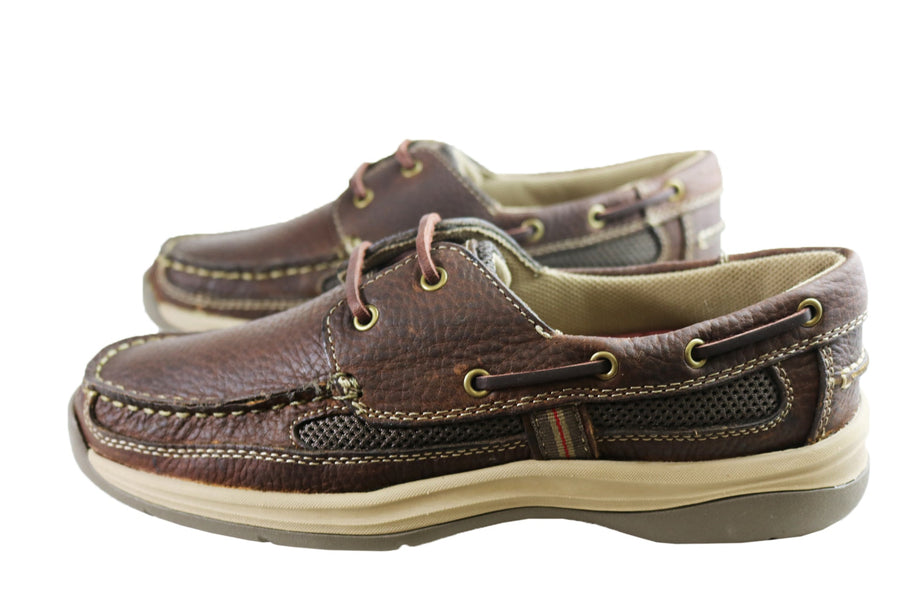 Slatters Shackle Mens Comfortable Lace Up Boat Shoes