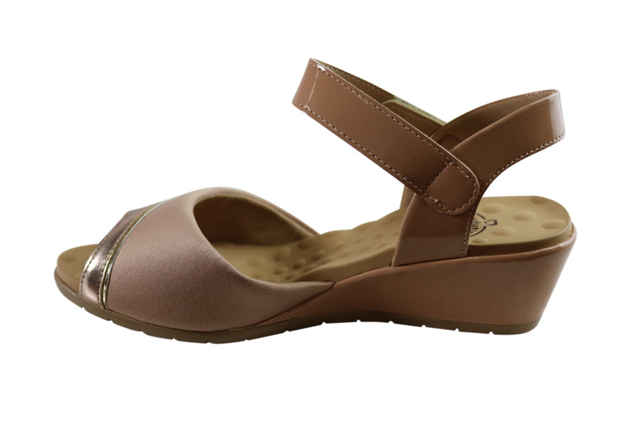 Malu Supercomfort Greer Womens Comfort Wedge Sandals Made In Brazil