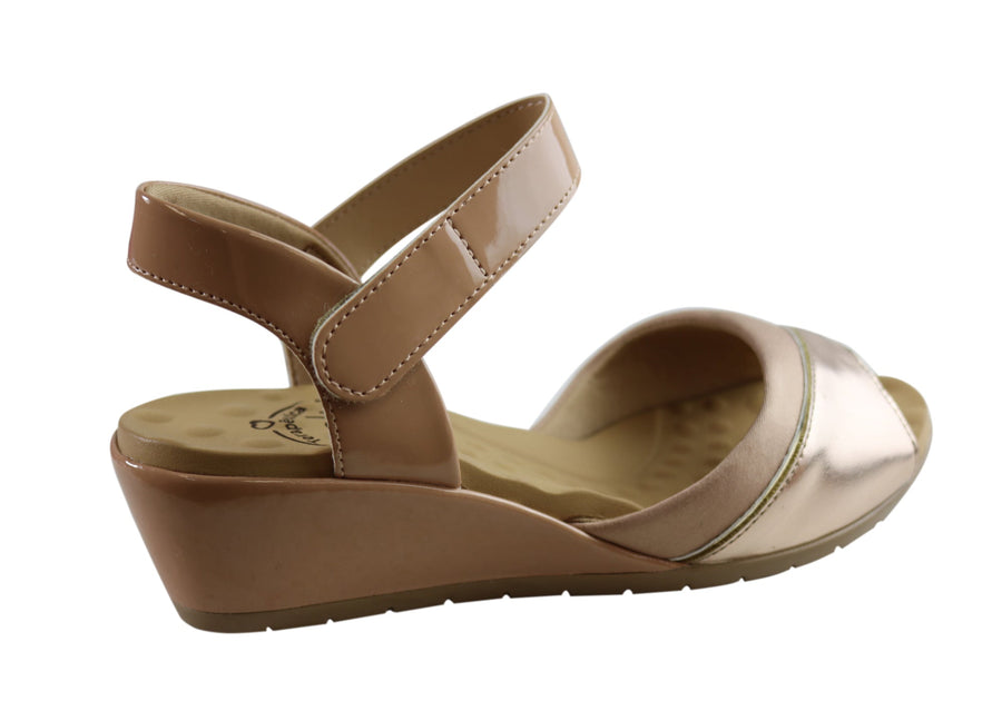 Malu Supercomfort Greer Womens Comfort Wedge Sandals Made In Brazil