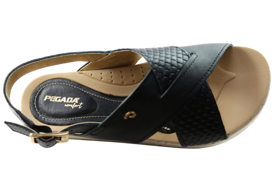 Pegada Nelba Womens Comfortable Leather Sandals Made In Brazil