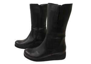 Orizonte Collas Womens European Comfortable Leather Mid Calf Boots