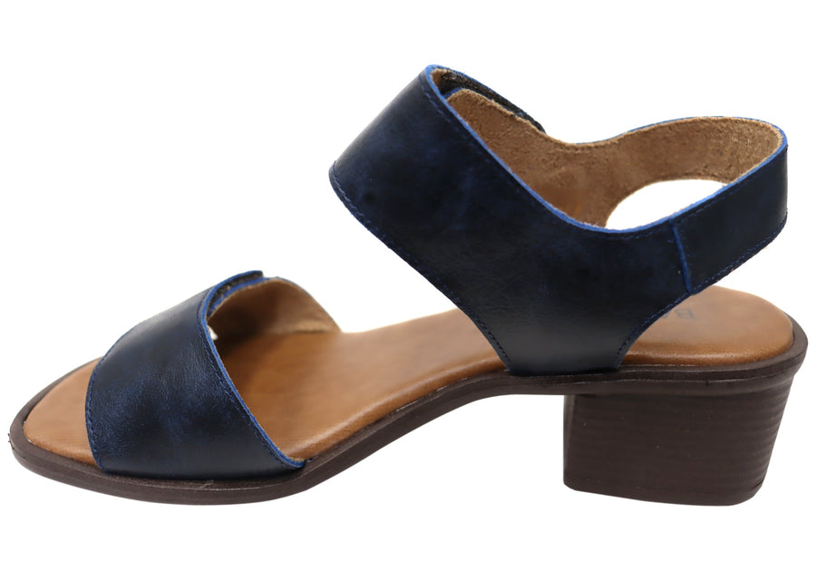 Balatore Sally Womens Comfortable Brazilian Leather Low Heel Sandals