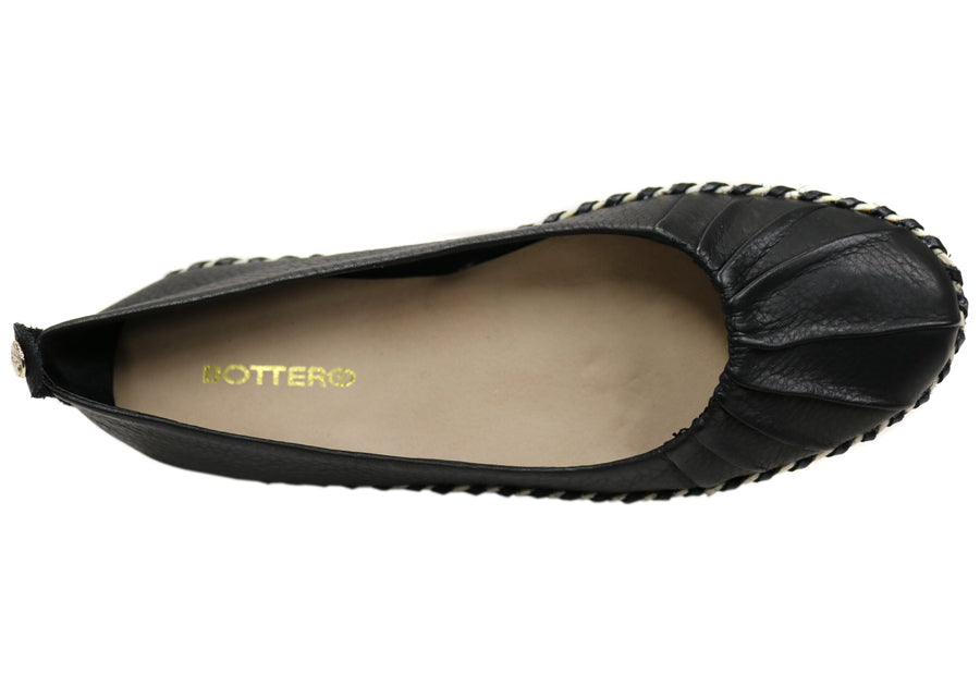 Bottero Namibia Womens Comfortable Leather Flats Shoes Made In Brazil