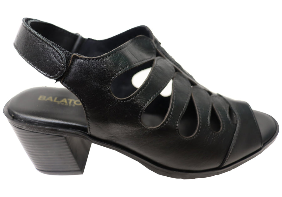 Balatore Cecillia Womens Comfort Brazilian Leather Mid Heel Sandals
