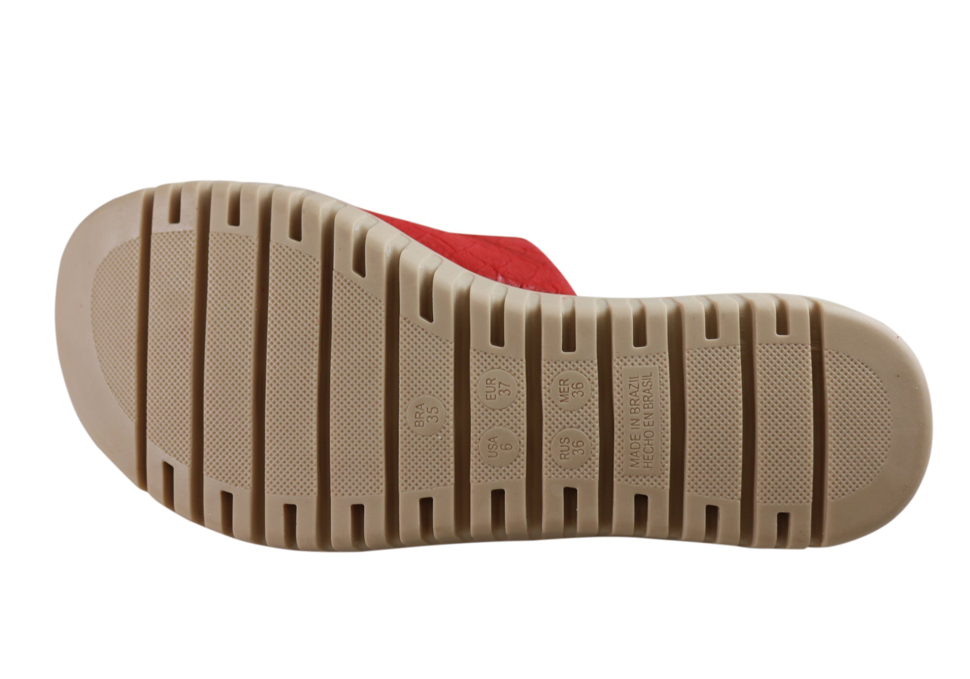 Comfortflex Womens Leather Slides Sandals Made In Brazil