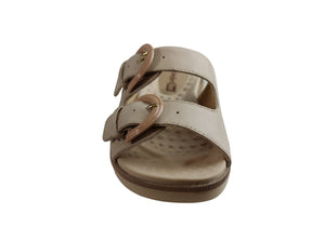 Comfortflex Daphine Womens Leather Slides Sandals Made In Brazil