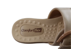 Comfortflex Daphine Womens Leather Slides Sandals Made In Brazil