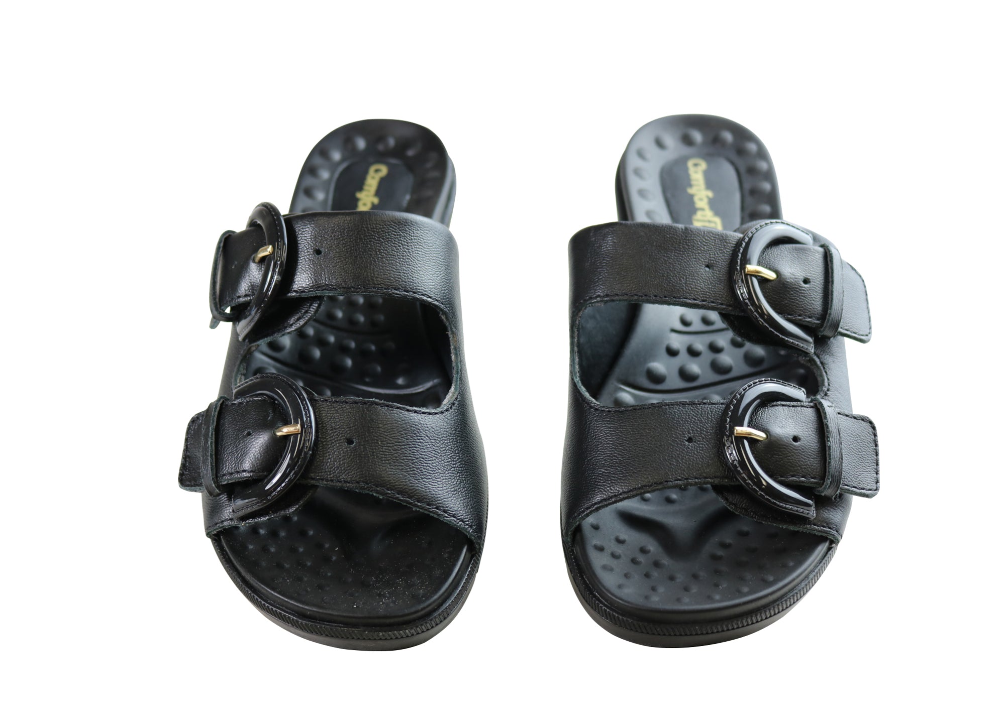 Comfortflex Womens Leather Slides Sandals Made In Brazil