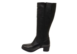 Orizonte Womens Expo European Comfortable Leather Knee High Boots