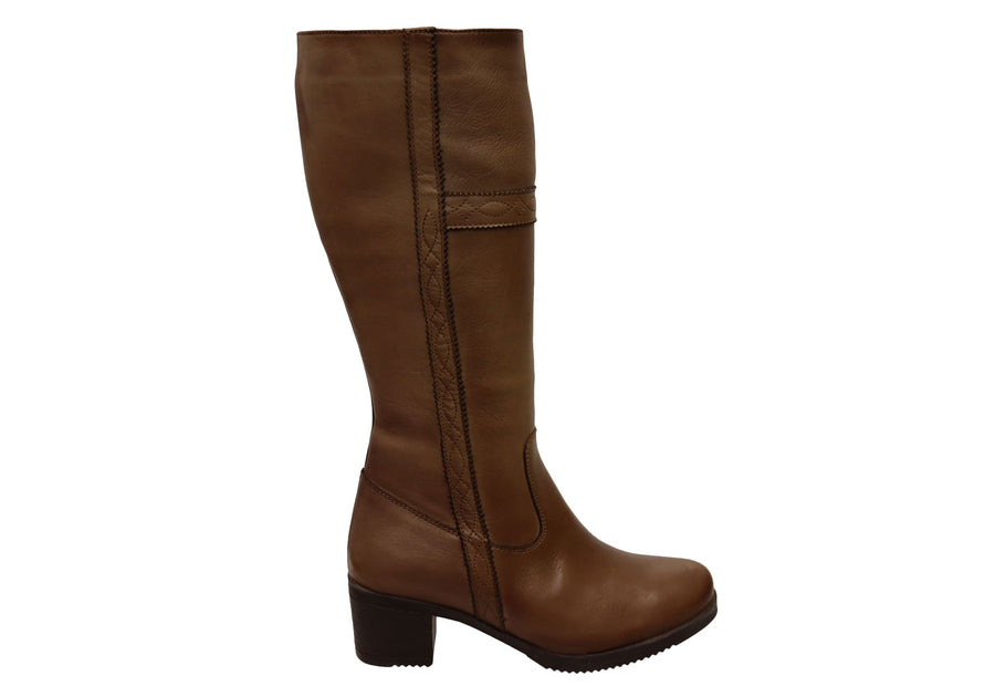 Orizonte Womens Expo European Comfortable Leather Knee High Boots