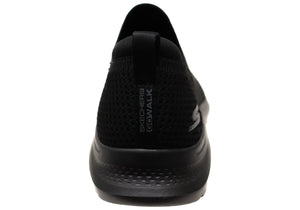 Skechers Womens GOwalk 7 Amina Comfortable Black Slip On Shoes