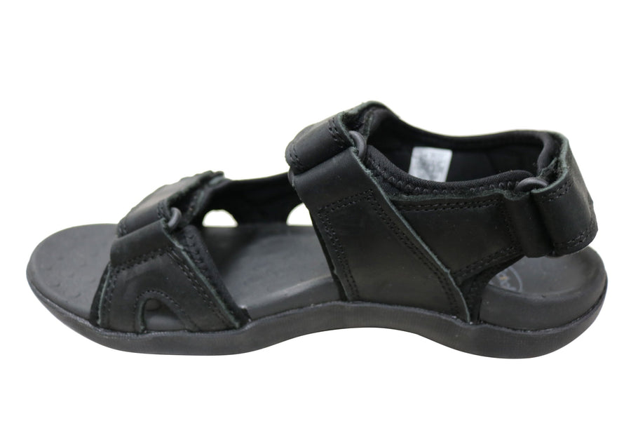 Scholl Orthaheel Brody Mens Supportive Comfort Leather Sandals