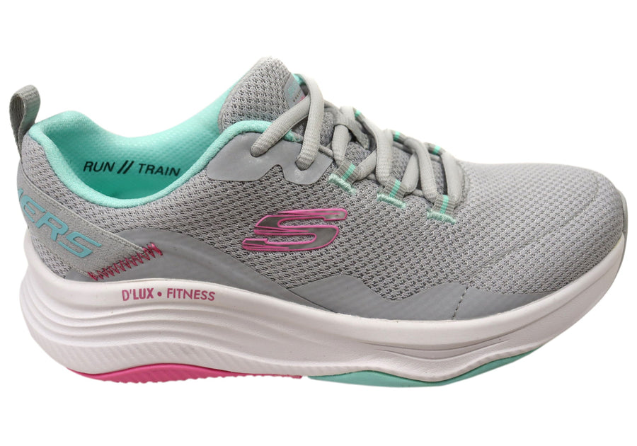 Skechers Womens D Lux Fitness Comfortable Memory Foam Shoes