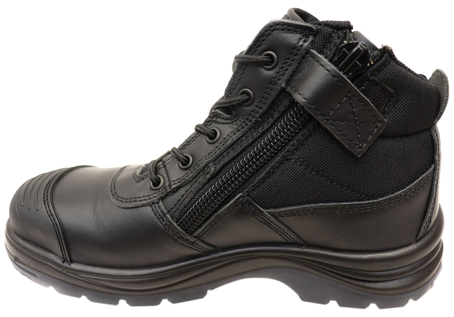 KingGee Tradie Boot Mens Steel Toe Cap Black Work Boots