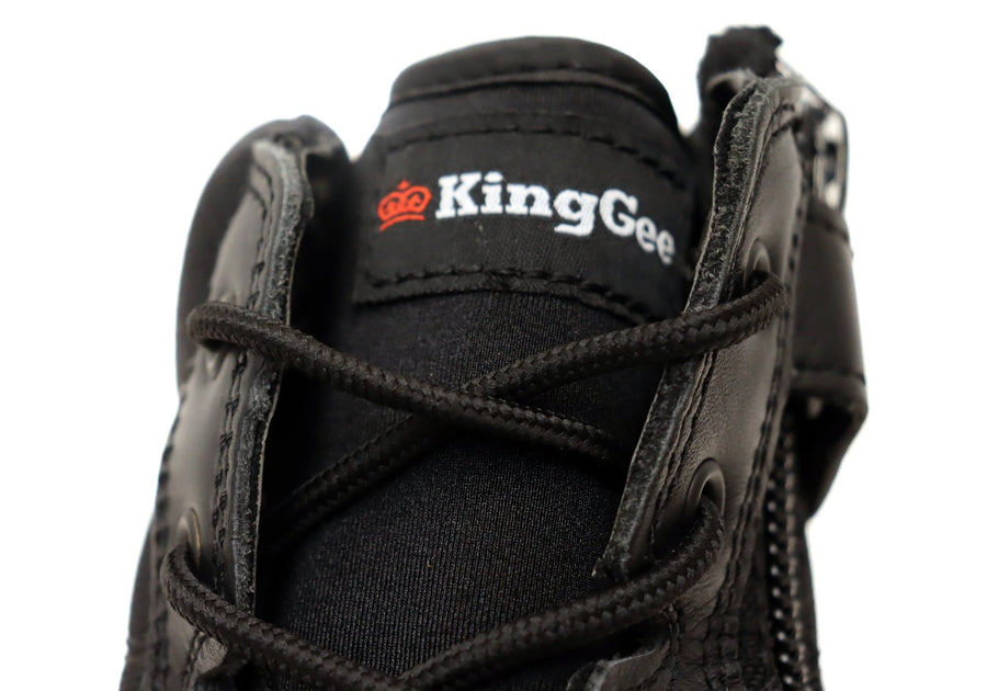 KingGee Tradie Boot Mens Steel Toe Cap Black Work Boots