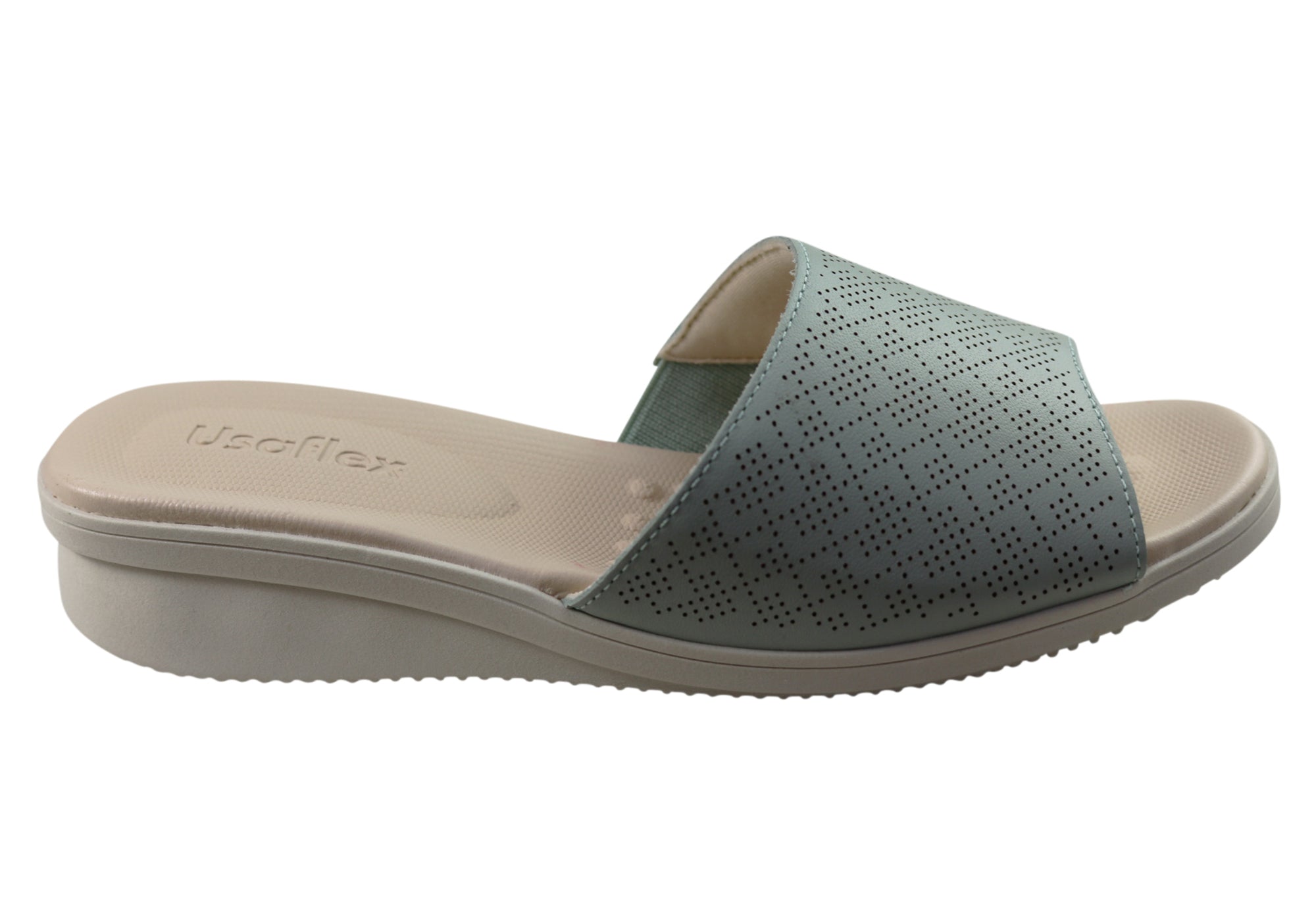 Usaflex Sunrise Womens Comfort Leather Slides Made In Brazil