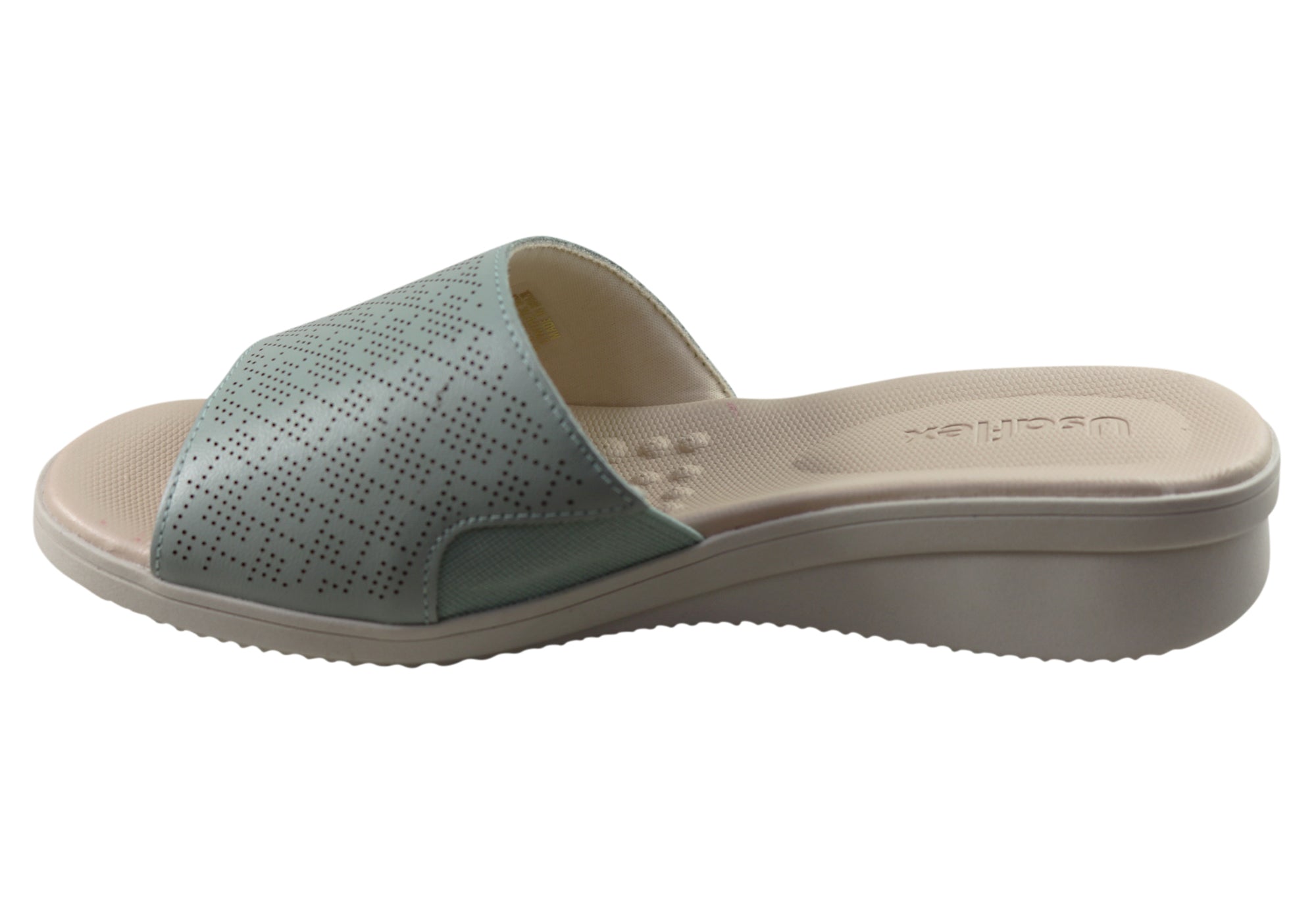 Usaflex Sunrise Womens Comfort Leather Slides Made In Brazil