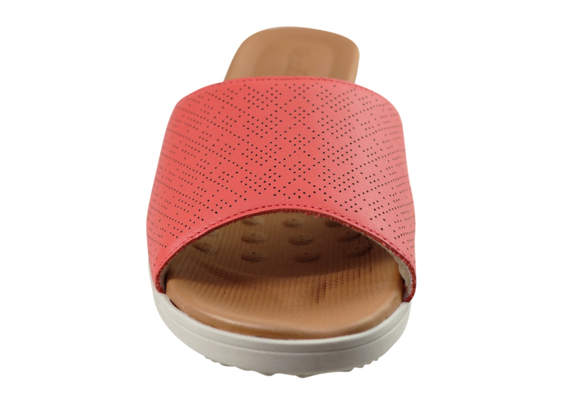 Usaflex Sunrise Womens Comfort Leather Slides Made In Brazil