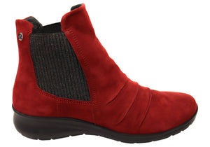 Flex & Go Eboni Womens Comfortable European Leather Ankle Boots