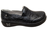 Alegria Keli Womens Comfortable Leather Shoes Embroider Me Pewter