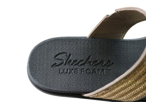 Skechers Womens Rumble On Bling Gal Wedge Slides Sandals