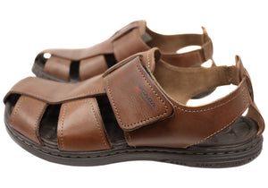 Pegada Kedge Mens Leather Comfortable Sandals Made In Brazil