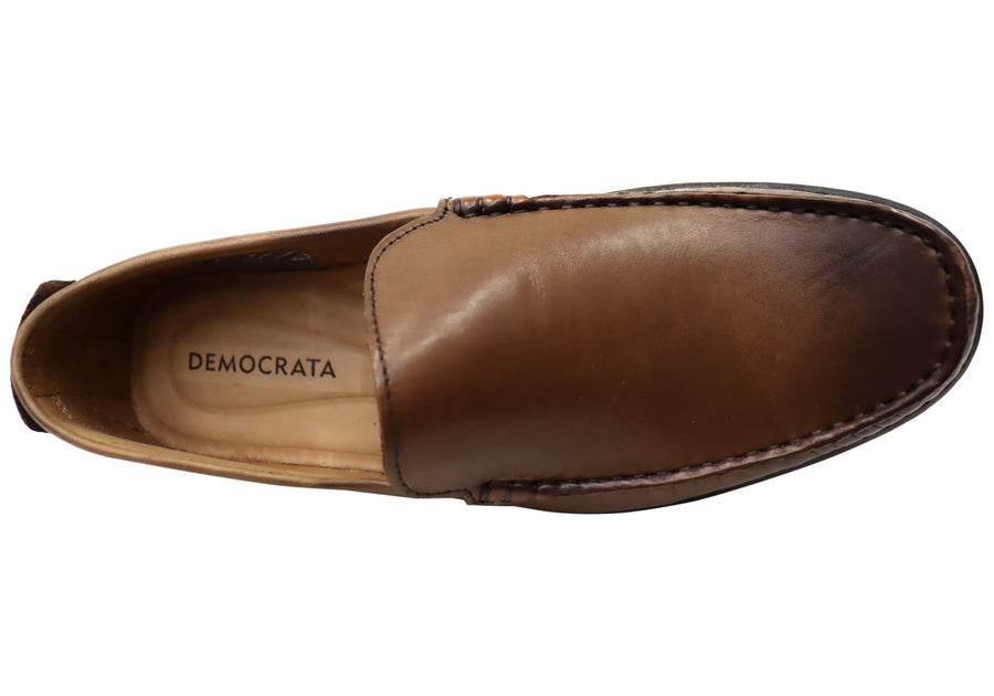 Democrata Todd Mens Brazilian Comfortable Leather Loafers Shoes