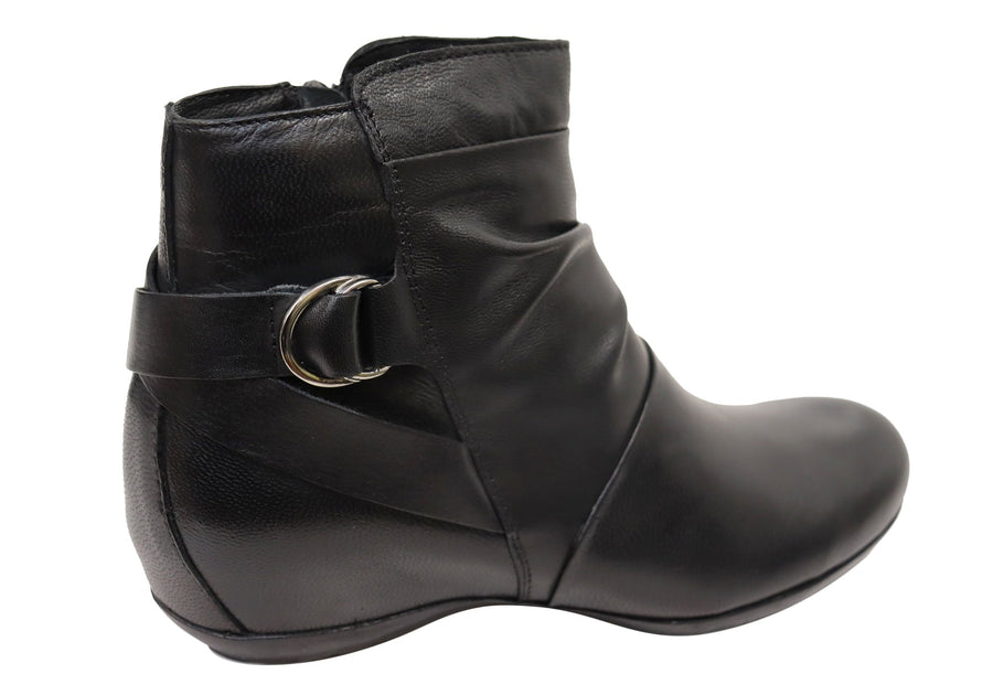 Via Paula Lush Womens Comfortable Brazilian Leather Ankle Boots