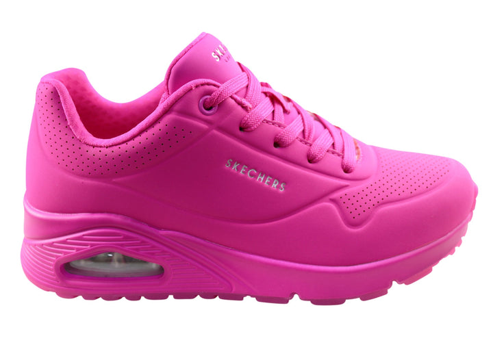 Skechers Womens Uno Neon Nights Memory Foam Shoes