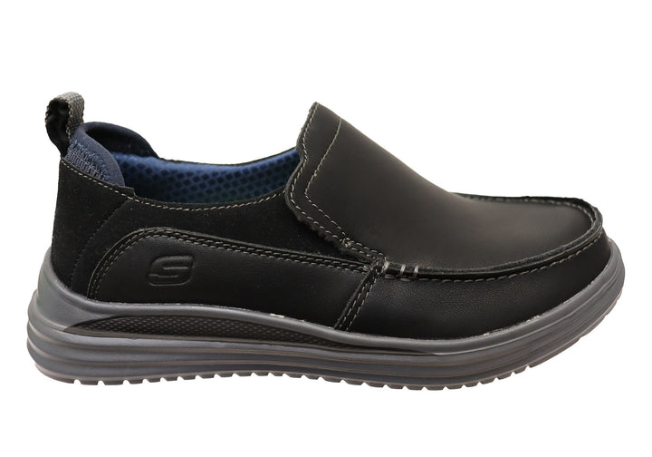 Skechers Mens Proven Relander Comfortable Leather Slip On Shoes