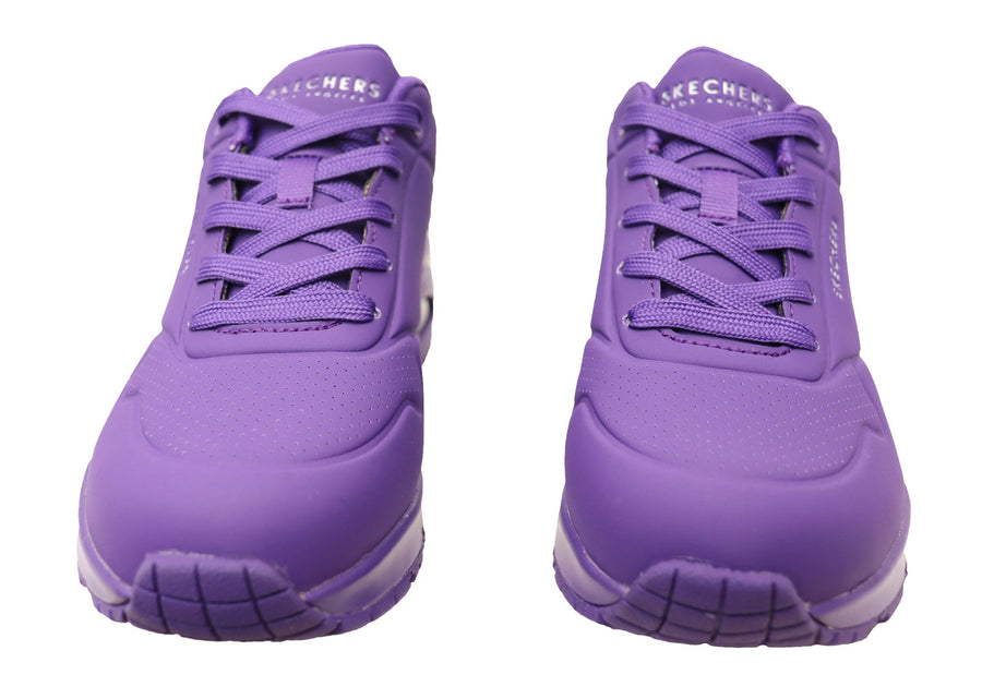 Skechers Womens Uno Neon Nights Memory Foam Shoes