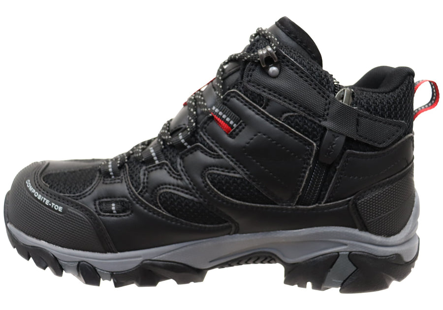 Magnum Mens X T Boron Mid Composite Toe Cap Lace Up Boots