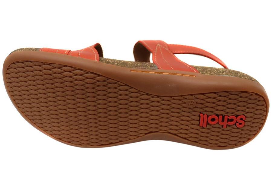 Scholl Orthaheel Able Womens Leather Comfortable Supportive Sandals