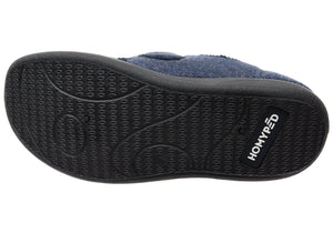 Homyped Mens Ando Comfort Adjustable Strap Extra Extra Wide Slippers