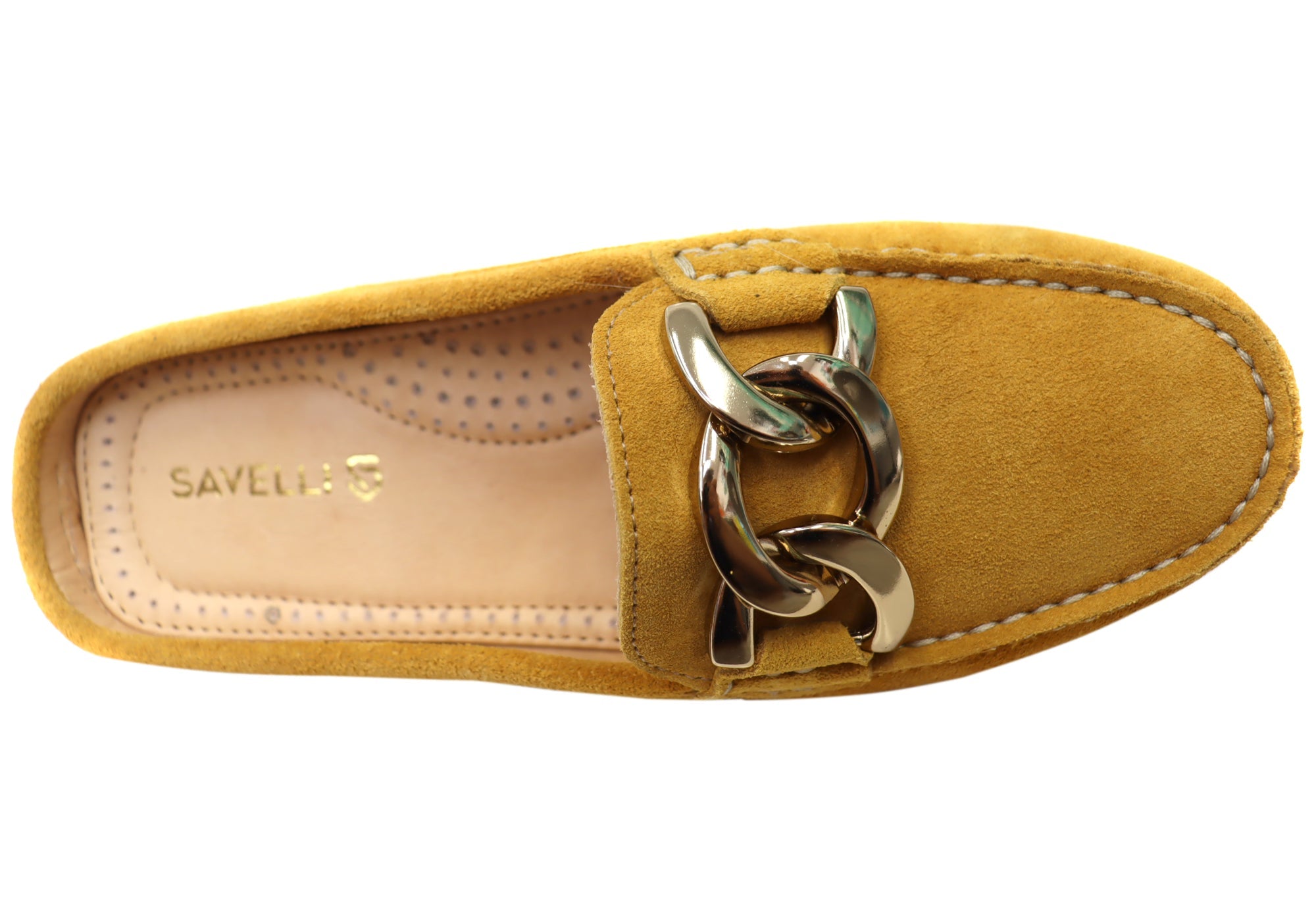 Savelli Paula Womens Brazilian Leather Closed Toe Open Back Mules