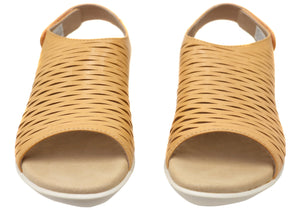 Scholl Orthaheel Tulsa Womens Comfortable Leather Wedge Sandals