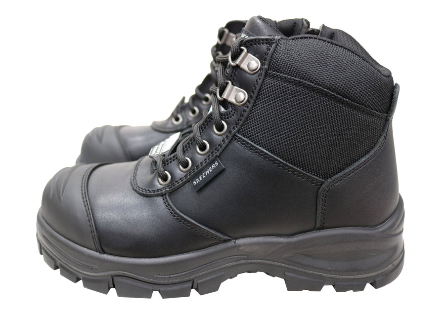 Skechers Mens Leather Work Composite Toe Work Boots