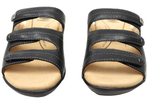 Scholl Orthaheel Tali Womens Comfortable Leather Slides Sandals