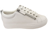 Florsheim Womens Comfortable Leather Sabrina Lace To Toe Sneakers