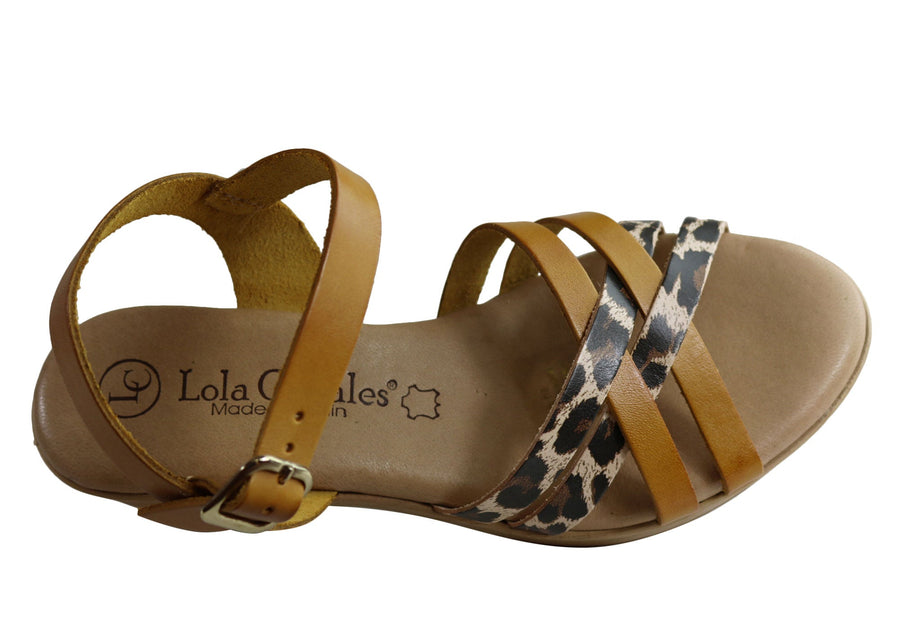 Lola Canales Madam Womens Comfortable Leather Sandals Made In Spain