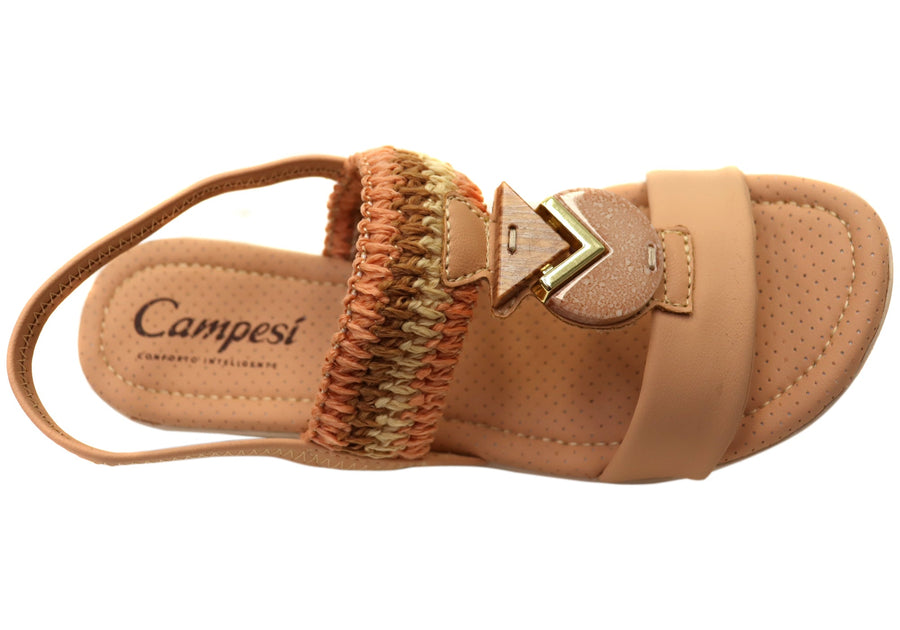 Campesi Harrisa Womens Comfortable Sandals Made In Brazil