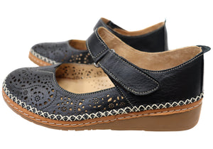 Orizonte Allegra Womens European Comfortable Leather Mary Jane Shoes