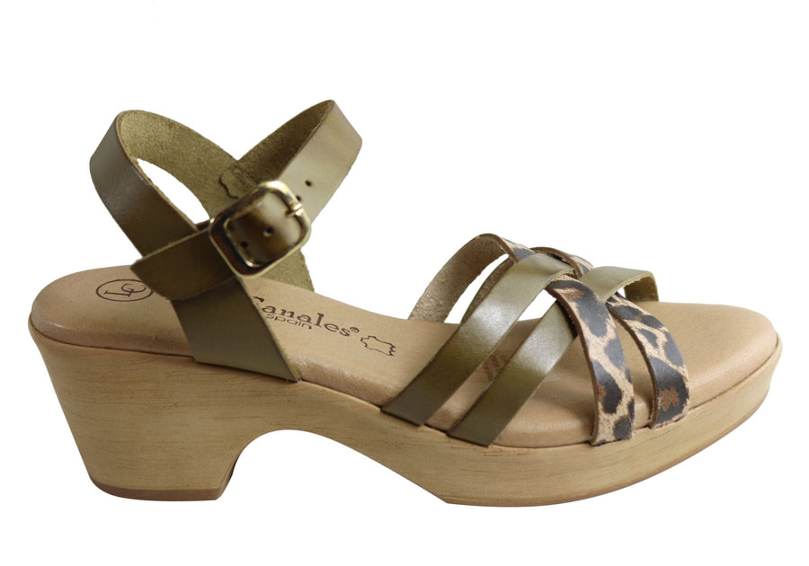 Lola Canales Madam Womens Comfortable Leather Sandals Made In Spain